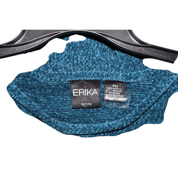 Erica Teal Blue Pullover Sweater Top PM - Picture 2 of 3